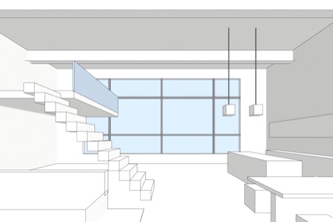 Loft, 3D model before rendering