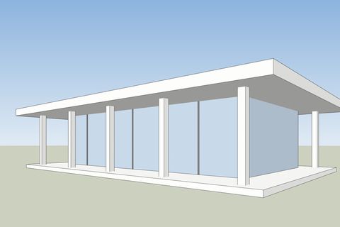 Pavilion, 3D model before rendering