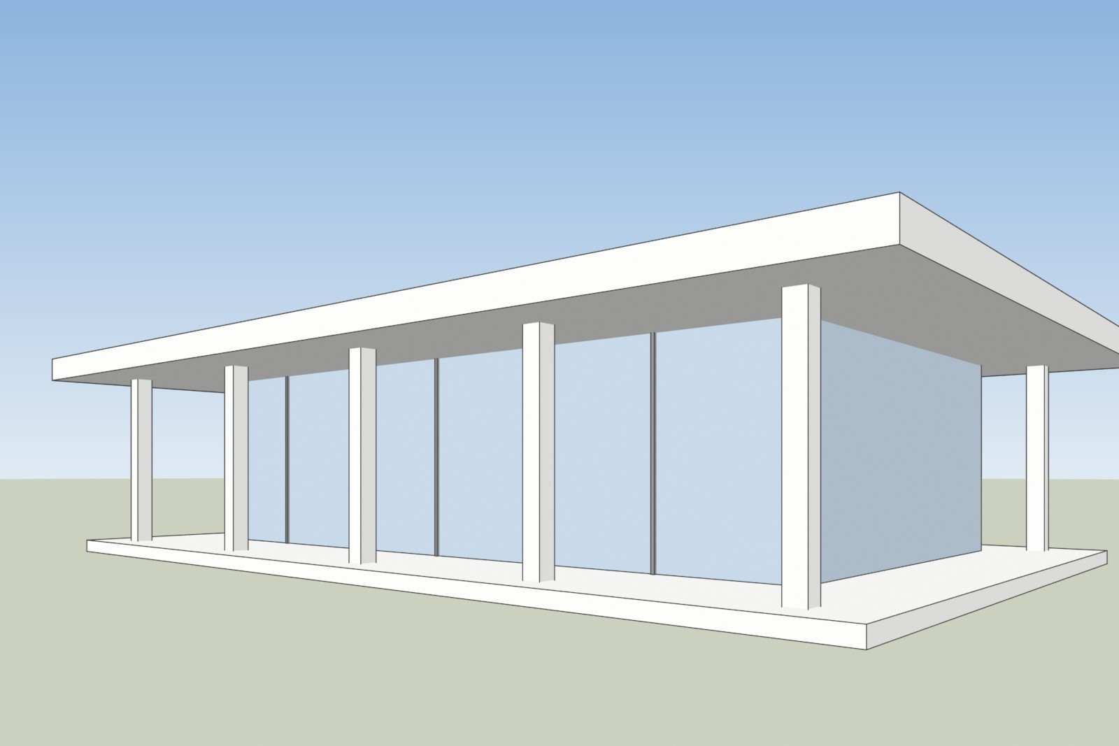 Glass pavilion cafe, the uploaded viewport screenshot
